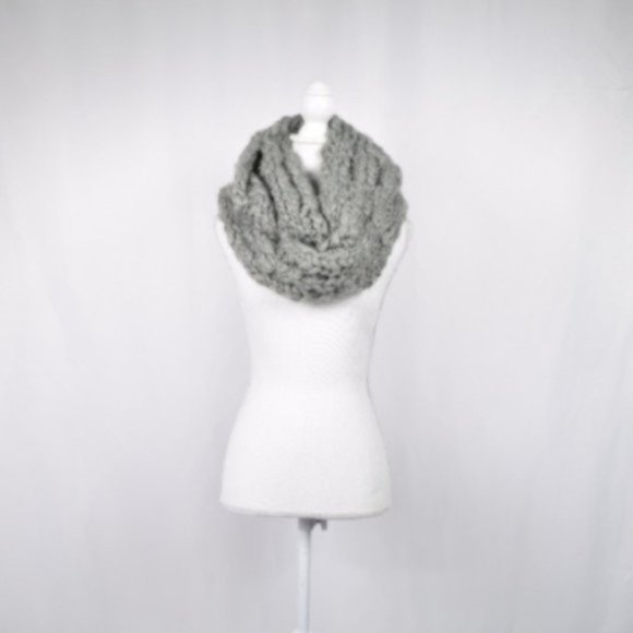 Free People Chunky Knit Cowl Scarf, Gray, One Size - Picture 5 of 5